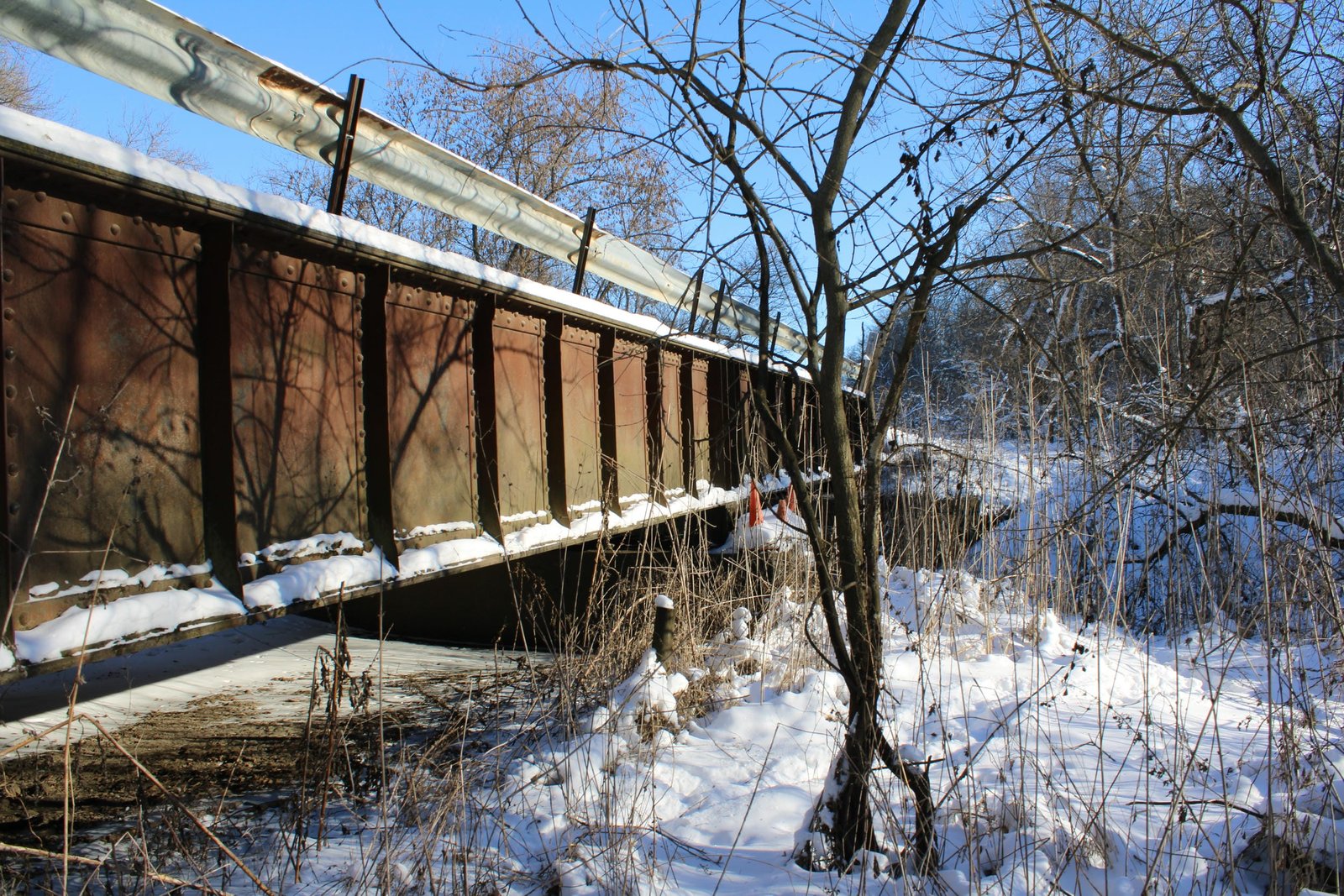 Looking east